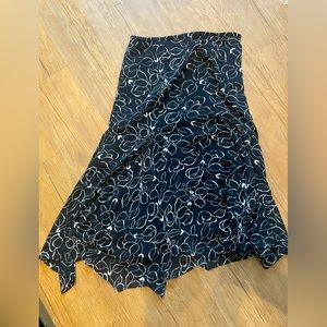 Ankle-length floral skirt